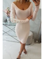 Handrové šaty púdrovo ružové