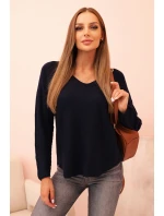 Dámsky viskózový sveter s véčkovým výstrihom Dámsky viskózový sveter s véčkovým výstrihom