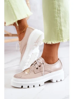 Kožené Boty S Srdce Béžová model 21577187 - Boto