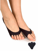 Yoclub Dámske ponožky s otvorenou špičkou No Show 3Pack SKB-0097K-340K Black