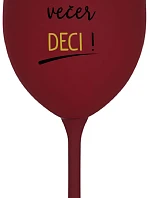 DEŇ DETÍ, DEČI VEČER! - bordový pohár na víno 350 ml