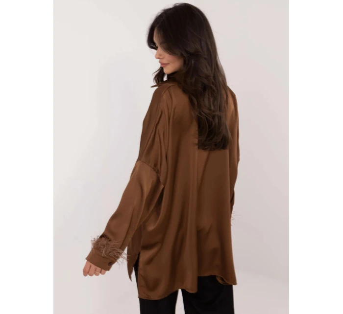 Dámska košeľa DHJ KS 16879.37 Tmavo hnedá - FPrise