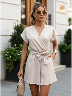Kombinezon damski z dekoltem beżowy model 22198773 - FashionStreet