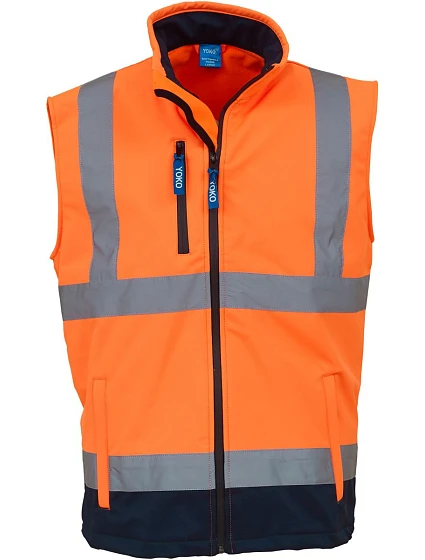 Yoko HV 006 Hi-Vis softshellová vesta 79.V006 hi vis oranžová/námorná modrá Yoko HV 006 Hi-Vis softshellová vesta 79.V006 hi vis oranžová/námorná modrá