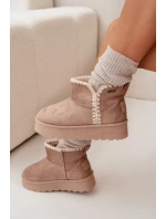 Dámské Sněhule Na Platformě S Big Star Béžové model 21705869 - Big Star Shoes Dámské Sněhule Na Platformě S Big Star Béžové model 21705869 - Big Star Shoes