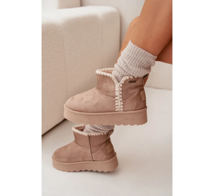 Dámské Sněhule Na Platformě S Big Star Béžové model 21705869 - Big Star Shoes Dámské Sněhule Na Platformě S Big Star Béžové model 21705869 - Big Star Shoes