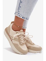 Dámské tenisky na platformě Big Star TT274278 Béžové