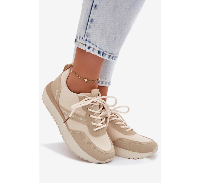 Dámské tenisky na platformě Big Star TT274278 Béžové