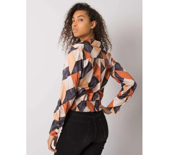 Blúzka DHJ BZ 15251.82 čierna a béžová Blúzka DHJ BZ 15251.82 čierna a béžová