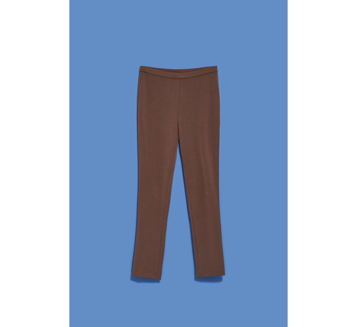 Hladké nohavice - hnedé