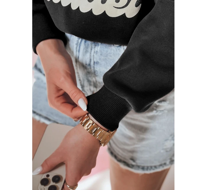 Dámská oversize mikina s černá model 21988113 - Dstreet Dámská oversize mikina s černá model 21988113 - Dstreet