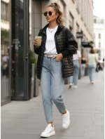 Dámska prešívaná bunda s kapucňou čierna FashionStreet TY5529 Dámska prešívaná bunda s kapucňou čierna FashionStreet TY5529