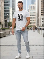 Tshirt męski z nadrukiem biały model 22182648 - FashionStreet