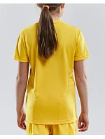 Craft Teamwear Squad Go Jersey Solid Jr Detské športové tričko s výstrihom do V 82.5582 biele Craft Teamwear Squad Go Jersey Solid Jr Detské športové tričko s výstrihom do V 82.5582 biele
