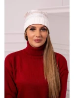 Monika fleecová čiapka K256 tmavo béžová+ecru Monika fleecová čiapka K256 tmavo béžová+ecru