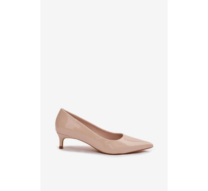 Lakované lodičky na nízkém podpatku Béžové Girela Lakované lodičky na nízkém podpatku Béžové Girela