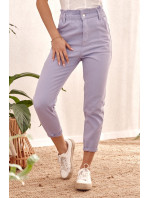 Džínsy s elastickým pásom lila