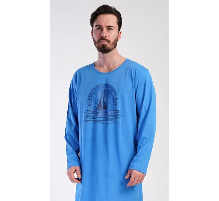Pánska nočná košeľa s dlhým rukávom Jachting Pánska nočná košeľa s dlhým rukávom Jachting
