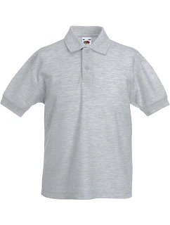 Fruit of the Loom Kids 65/35 Polo Detské piqué polo 16.3417 melírovaná šedá