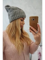 Fleecová čepice  tmavě šedá model 18750803 - K-Fashion