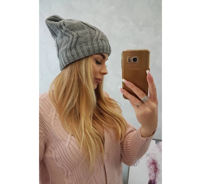Fleecová čepice  tmavě šedá model 18750803 - K-Fashion