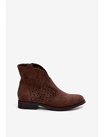 Dámské nízké kozačky s  částí  hnědé model 22366497 - S.Barski