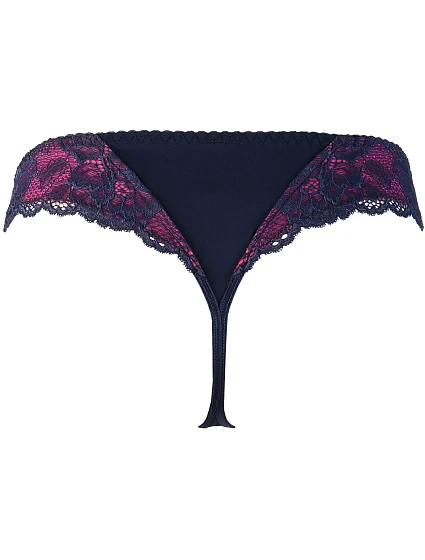Krajková tanga model 17681331 modrá - Axami Krajková tanga model 17681331 modrá - Axami