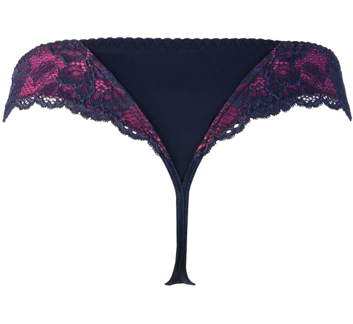 Krajková tanga model 17681331 modrá - Axami Krajková tanga model 17681331 modrá - Axami