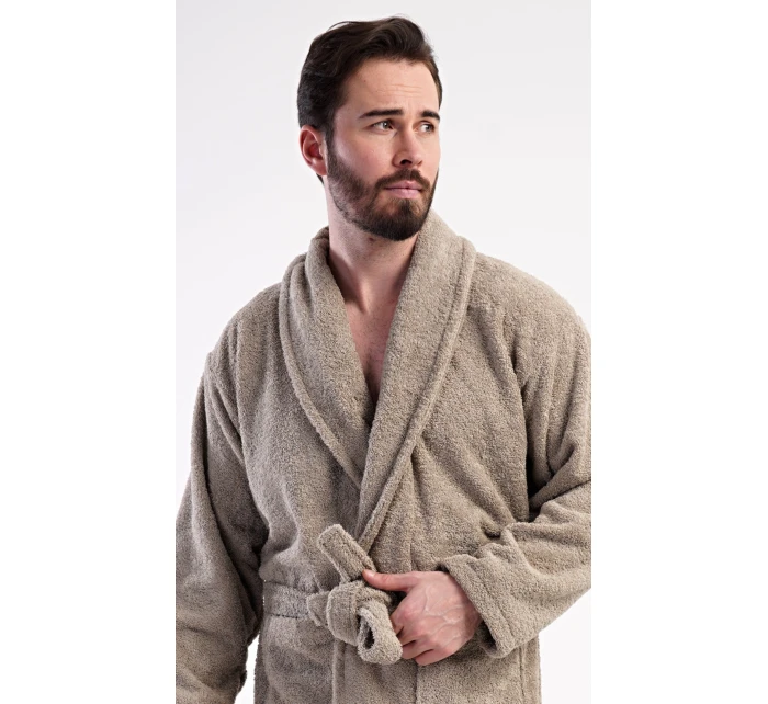 Pánsky župan so šálovým golierom Oskar Beige - Vienetta Pánsky župan so šálovým golierom Oskar Beige - Vienetta