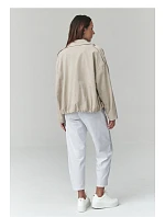 teplá šnúrová bunda model 225692 Makadamia