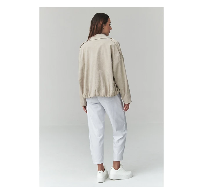 teplá šnúrová bunda model 225692 Makadamia