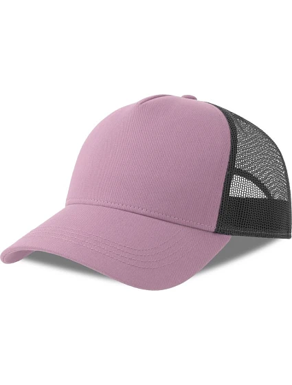Atlantis Headwear Rapper Cotton-S 5-panelová truckerová čiapka 33.0260 lila/čierna Atlantis Headwear Rapper Cotton-S 5-panelová truckerová čiapka 33.0260 lila/čierna