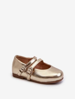 Balerinki Dziecięce Z Paseczkami Złote Margenis