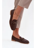 Dámské mokasíny s ozdobou hnědé model 21708991 - Boto Dámské mokasíny s ozdobou hnědé model 21708991 - Boto