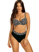 Dámske dvojdielne plavky Barbados 2 S940BA2-2 čierne so vzorom - Self