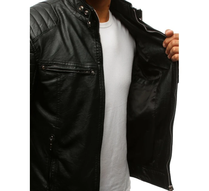 Pánská kožená bunda černá Dstreet model 21962346 - FashionStreet