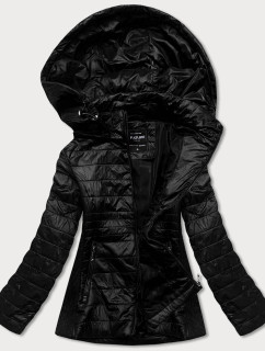 Černá prošívaná dámská bunda s vsadkami model 17047650 - ATURE