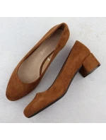 Camel semišové lodičky na klinoch Sergio Leone PB291