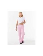 Nohavice RIP CURL AGGIE RELAXED JEANS, ružové