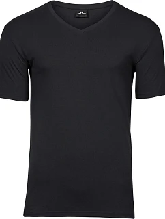 TJ 401 Pánské elastické tričko s výstřihem do V model 22497067 black - Tee Jays