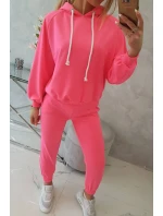 Súprava mikiny s kapucňou ružová neónová Súprava mikiny s kapucňou ružová neónová