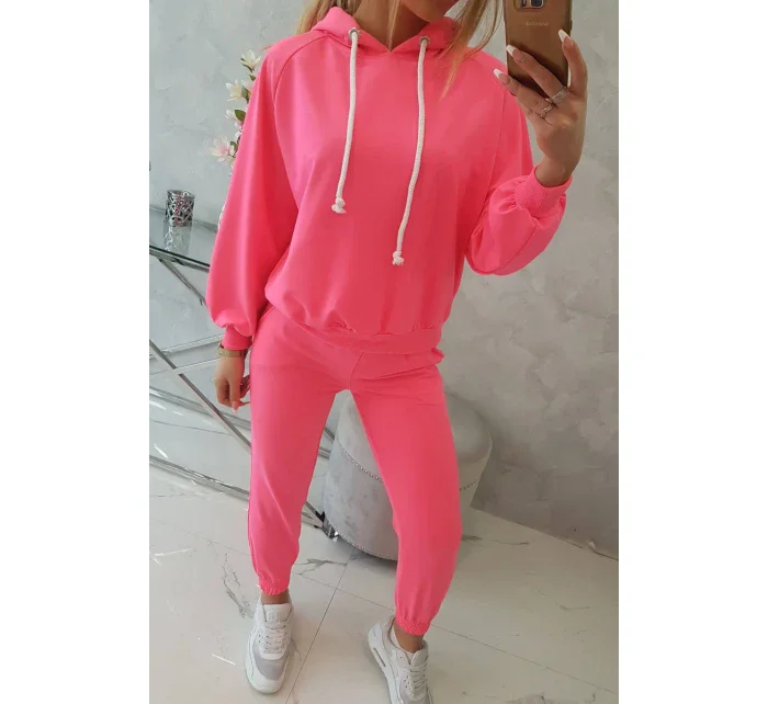 Súprava mikiny s kapucňou ružová neónová Súprava mikiny s kapucňou ružová neónová