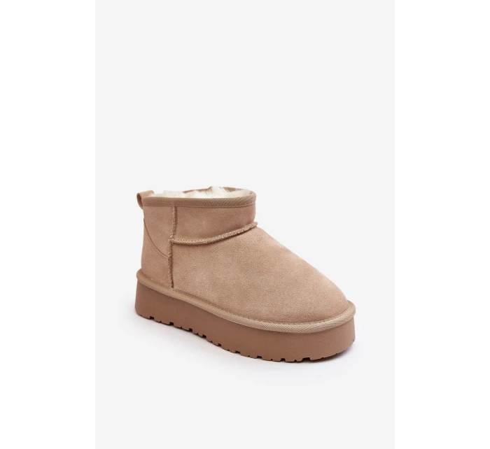 semišové nízké sněhule jasně béžové model 21638825 - Boto semišové nízké sněhule jasně béžové model 21638825 - Boto