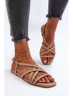 Ploché dámské sandály Big Star model 21653709 Beige - Big Star Shoes