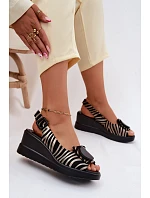 Kožené sandále Artiker 58C0295 čierno-zlaté – Artiker Kožené sandále Artiker 58C0295 čierno-zlaté – Artiker