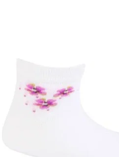 TENKÉ PONOŽKY FARBA 2-6 ROKOV DIEVČATÁ BIELA 24-26