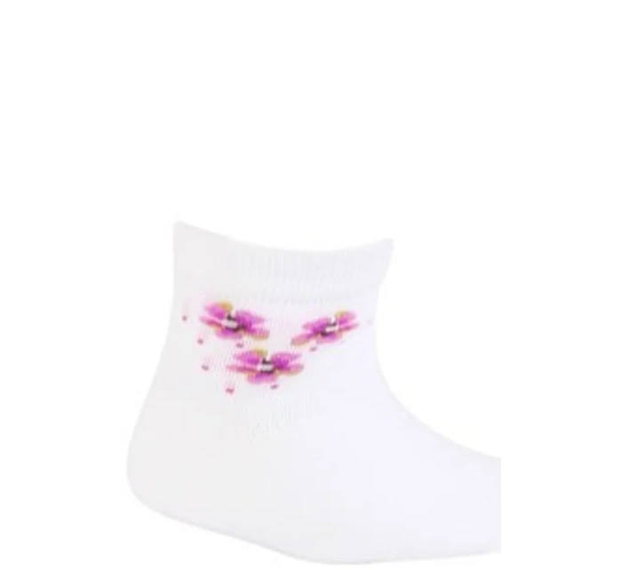 TENKÉ PONOŽKY FARBA 2-6 ROKOV DIEVČATÁ BIELA 24-26