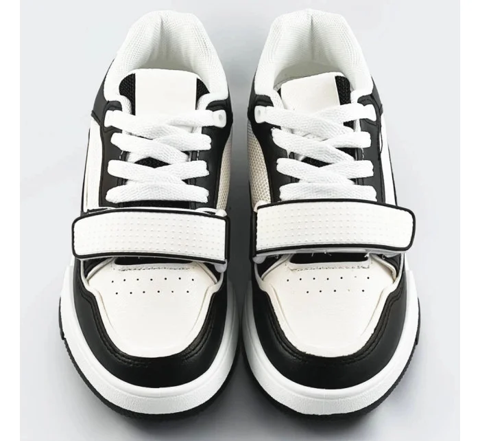 Čierno-biele dámske dvojfarebné tenisky "adidasky" (AD-585)