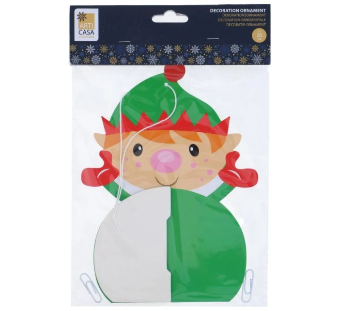 ARTICASA PAPIEROVÁ DEKORÁCIA 15x20 cm ELF