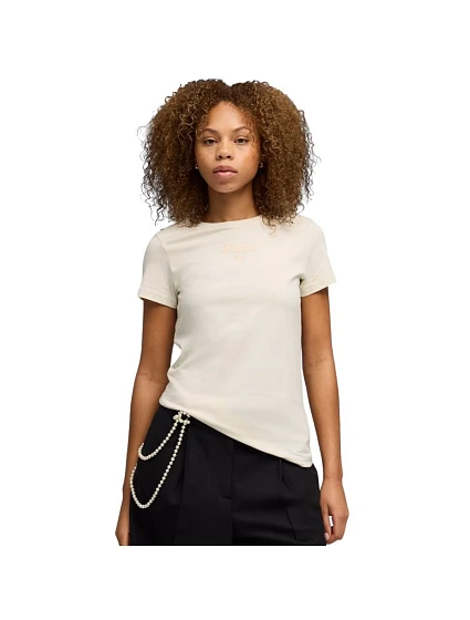 Dámské tričko ESS Script Tee beige model 22063468 - Puma Dámské tričko ESS Script Tee beige model 22063468 - Puma